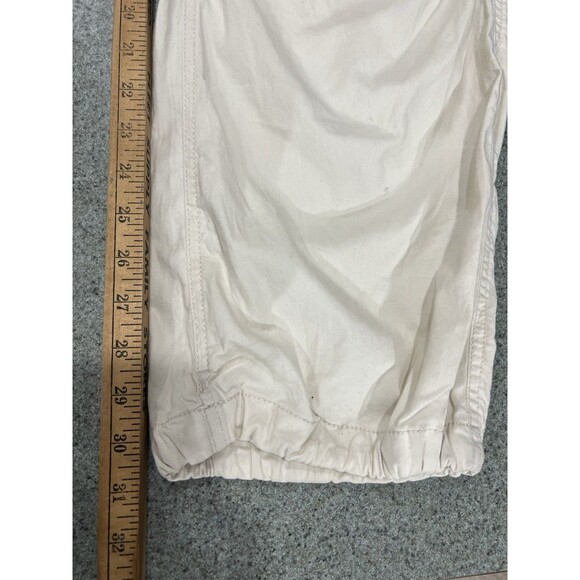 Hollister Adjustable Rise Parachute Baggy Utility Pants Cream Y2K Men XL NEW - Picture 6 of 13